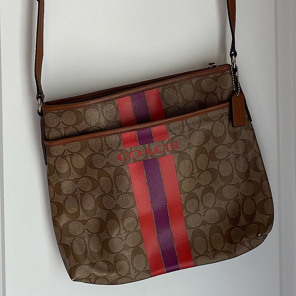 Varsity Stripe Coach Purse